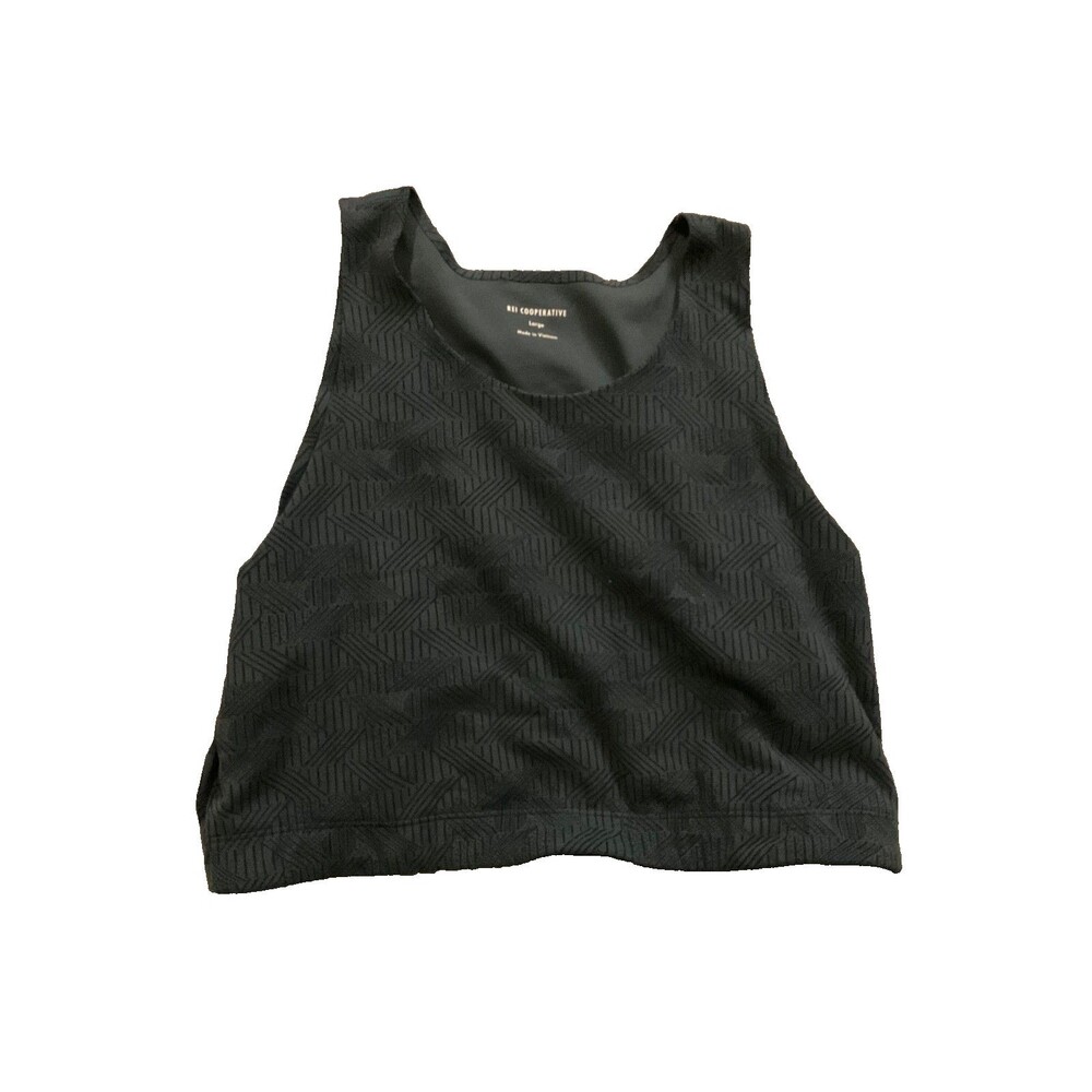 REI Cooperative Sports Bra Women’s Cropped Top Geometric Large